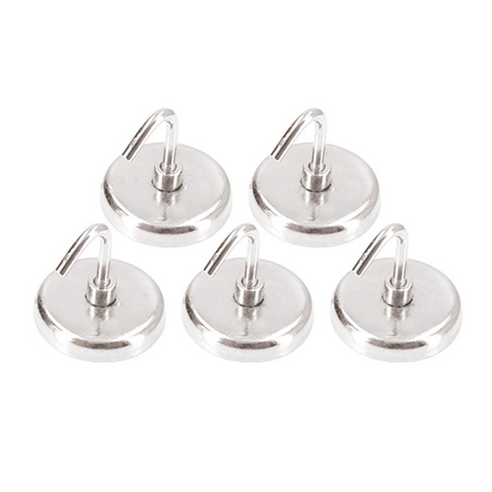 Ferrestock magnetiske kroge - sæt med 5 (op til 11 kg)