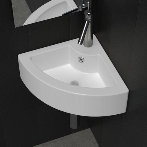 Håndvask med overløb 45 x 32 x 12,5 cm hvid