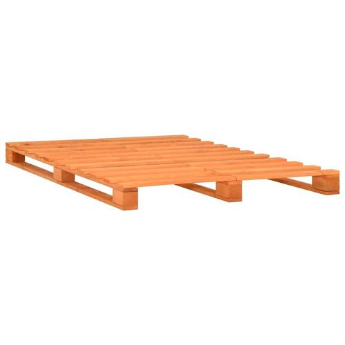 Palleseng massivt fyrretræ 120 x 200 cm brun