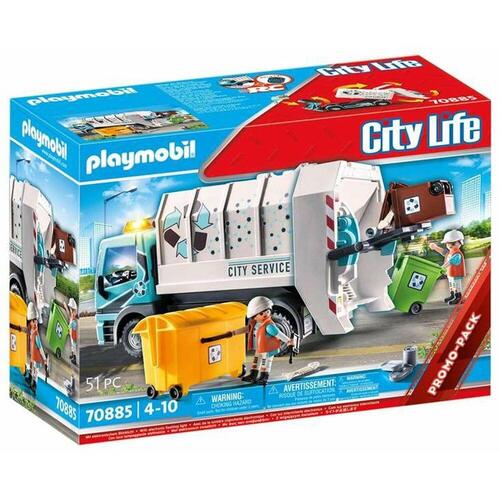 Playset Playmobil City Life Skraldebil 70885 (51 stk)