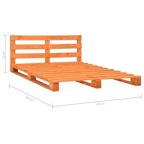 Palleseng massivt fyrretræ 120 x 200 cm brun