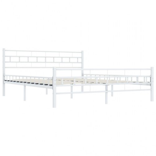 Sengestel i metal 200 x 200 cm - hvid
