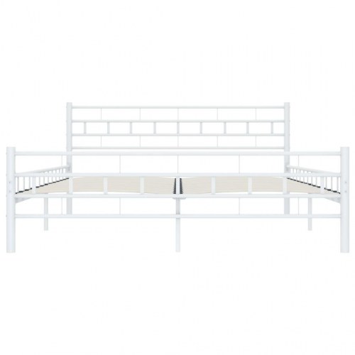 Sengestel i metal 200 x 200 cm - hvid