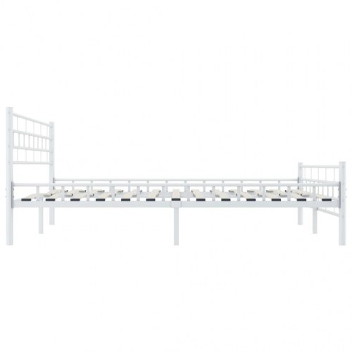 Sengestel i metal 200 x 200 cm - hvid