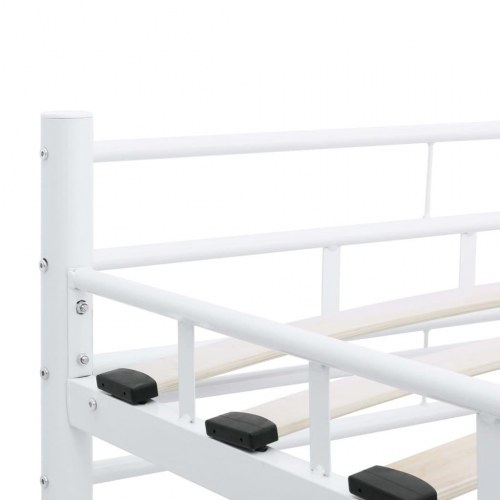 Sengestel i metal 200 x 200 cm - hvid