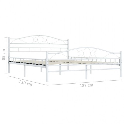 Sengestel 180 x 200 cm metal hvid