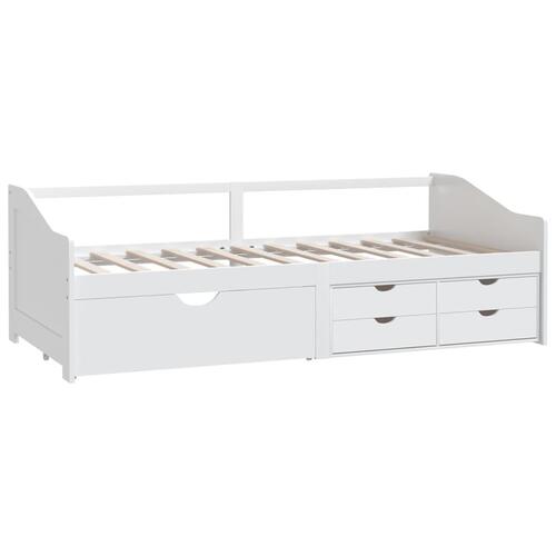 3-personers daybed med skuffer 90x200 cm massivt fyrretræ hvid