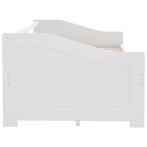 3-personers daybed med skuffer 90x200 cm massivt fyrretræ hvid