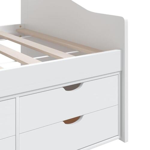 3-personers daybed med skuffer 90x200 cm massivt fyrretræ hvid