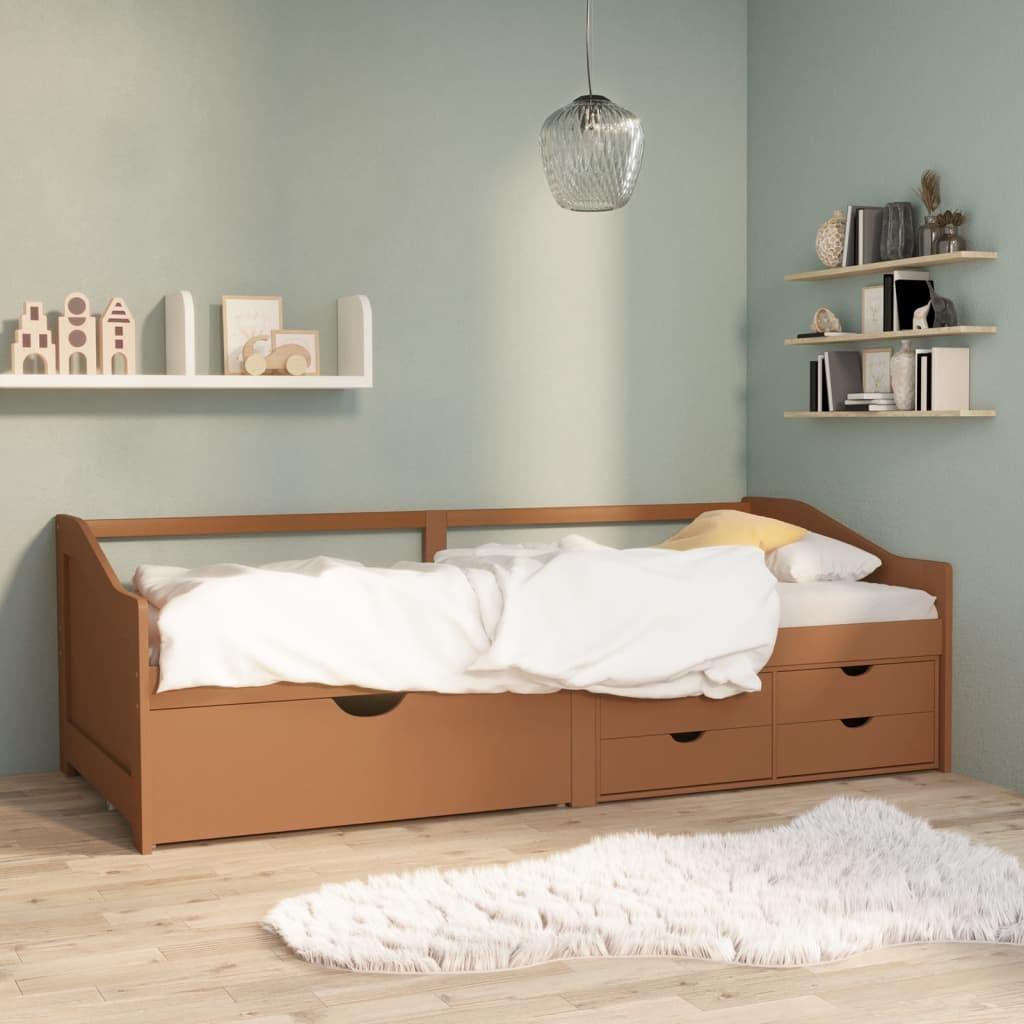 Personers Daybed Skuffer 90x200cm Massivt Fyrretræ Gyldenbrun