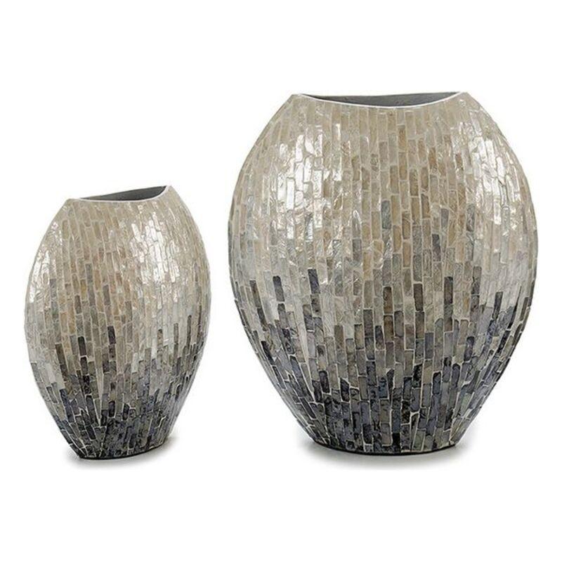 Vase Grå Faded Effekt 15 X 35 X 32 Cm