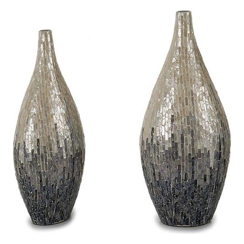 Vase Grå Faded Effekt 21 X 63 X 28 Cm