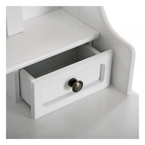 Versa Venus makeupbord med spejl - hvid, træ (40 × 146 × 75 cm)