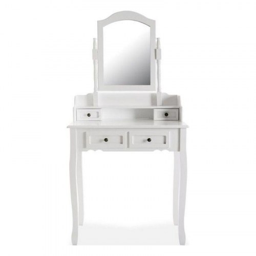 Versa Venus makeupbord med spejl - hvid, træ (40 × 146 × 75 cm)