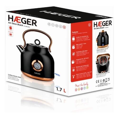 Vandkedel og Elektrisk Tekedel Haeger ART DECO 2200 W (1,7 L) (OUTLET A)