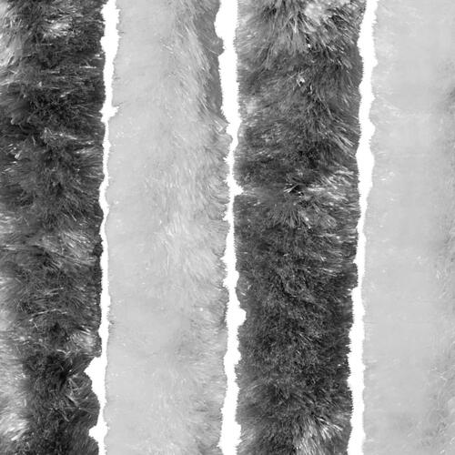 Insektgardin 118x200 cm chenille grå og hvid