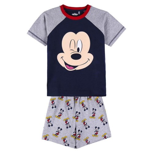Mickey Mouse børnepyjamas - grå, 4 år, 100% bomuld