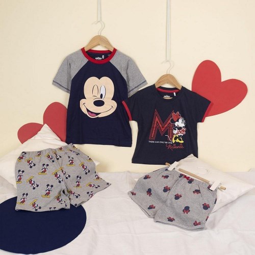 Mickey Mouse børnepyjamas - grå, 4 år, 100% bomuld
