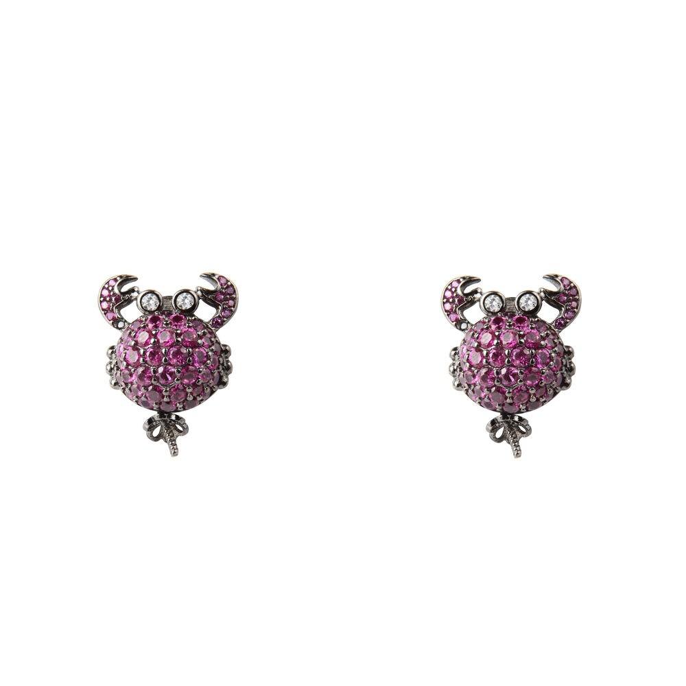 Øreringe kvinder Lancaster - lilla zirkoner, 1,2 cm