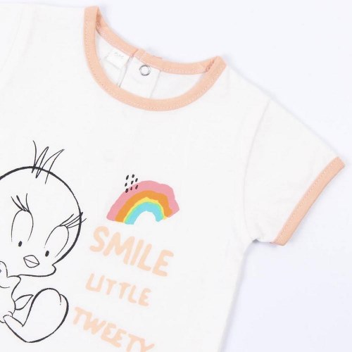 Looney Tunes baby sæt - Pink, 9 måneder, 100% bomuld