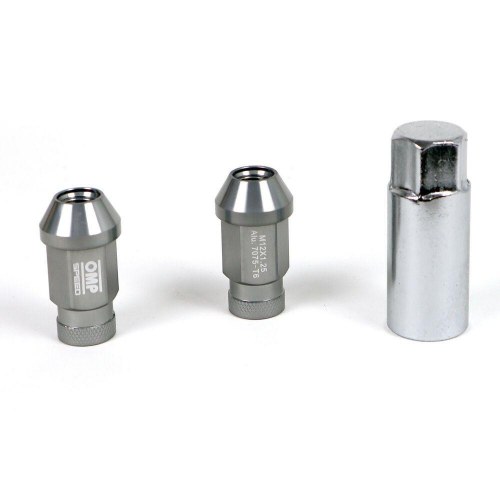 OMP hjulmøtrikker - antracit, 40 mm, 20 stk., M12 x 1,50