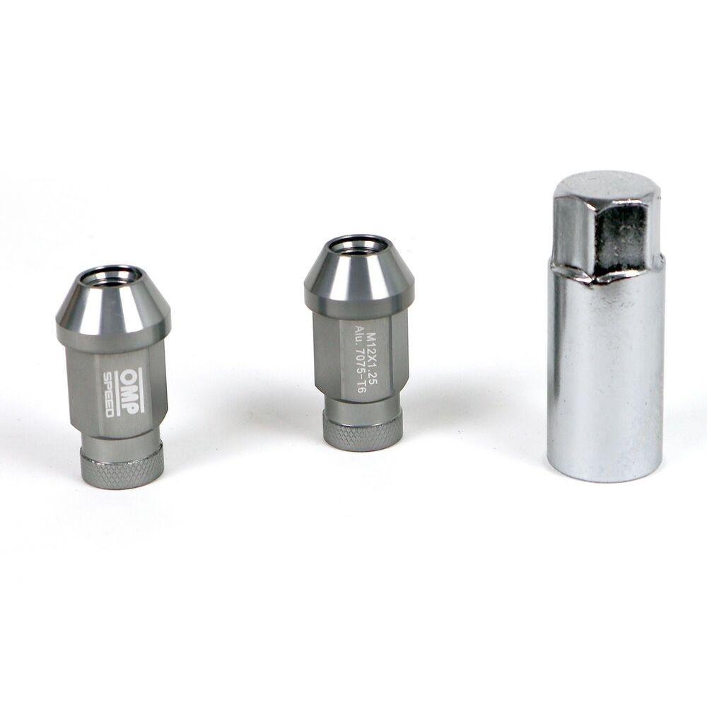 OMP hjulmøtrikker - antracit, 40 mm, 20 stk., M12 x 1,50