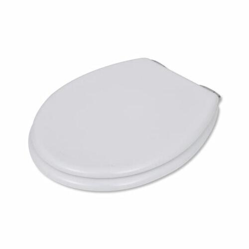 Toiletsæde MDF soft close-låg enkelt design hvid
