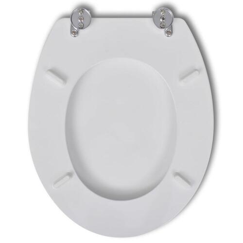 Toiletsæde MDF låg enkelt design hvid