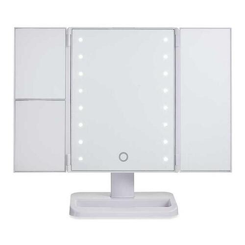 Makeup-Spejl med LED 1x 2x 3x Hvid (34,7 x 11,5 x 29 cm)