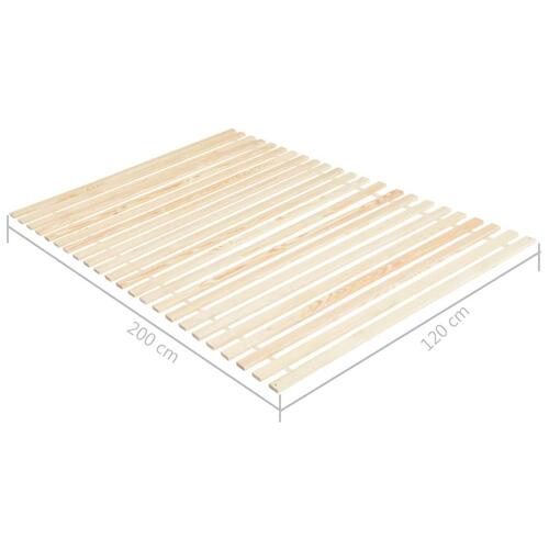 Sammenrullelig lamelbund 23 lameller 120x200 cm massiv fyrretræ