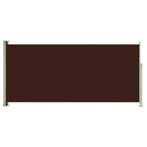 Sammenrullelig sidemarkise til terrassen 140x300 cm brun