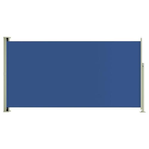 Sammenrullelig sidemarkise til terrassen 160 x 300 cm blå