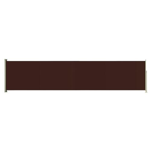 Sammenrullelig sidemarkise til terrassen 140x600 cm brun