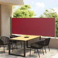 Sammenrullelig sidemarkise til terrassen 117x300 cm rød