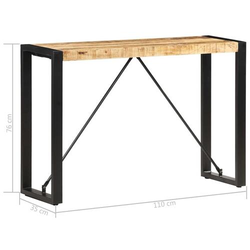 Konsolbord 110x35x76 cm massivt mangotræ