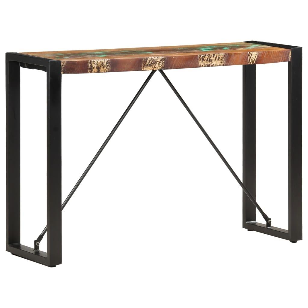 Konsolbord 110x35x76 cm massivt genbrugstræ