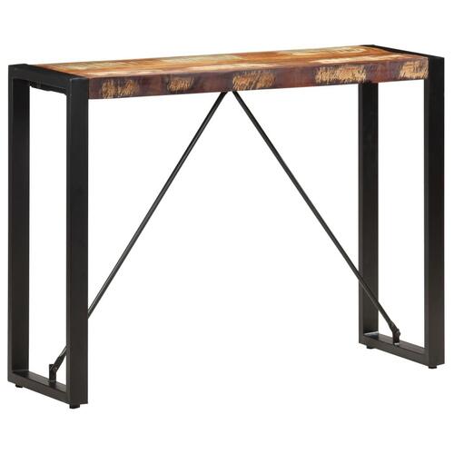 Konsolbord 110x35x76 cm massivt genbrugstræ