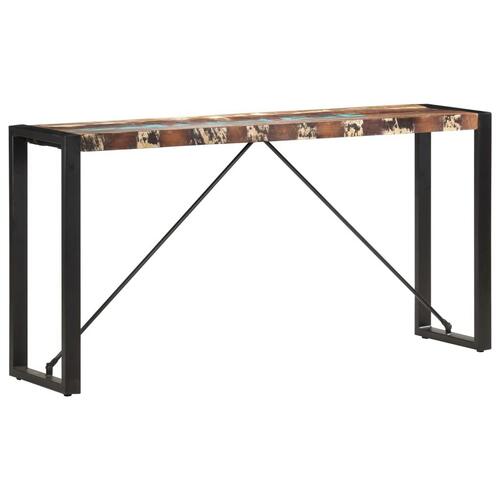 Konsolbord 150 x 35 x 76 cm massivt genbrugstræ