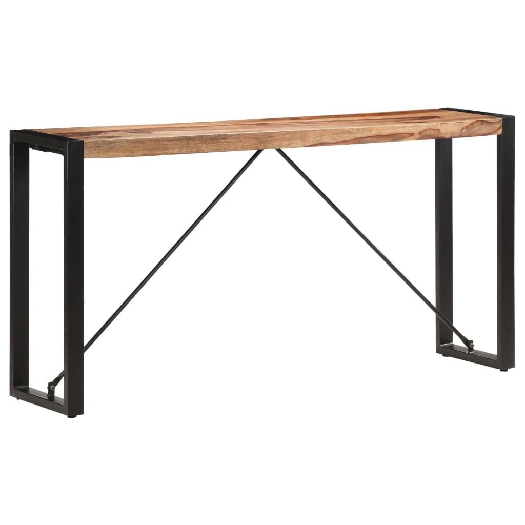 Konsolbord 150x35x76 cm massivt sheeshamtræ