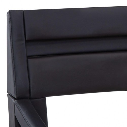 Sengestel med LED 140x200 cm kunstlæder sort