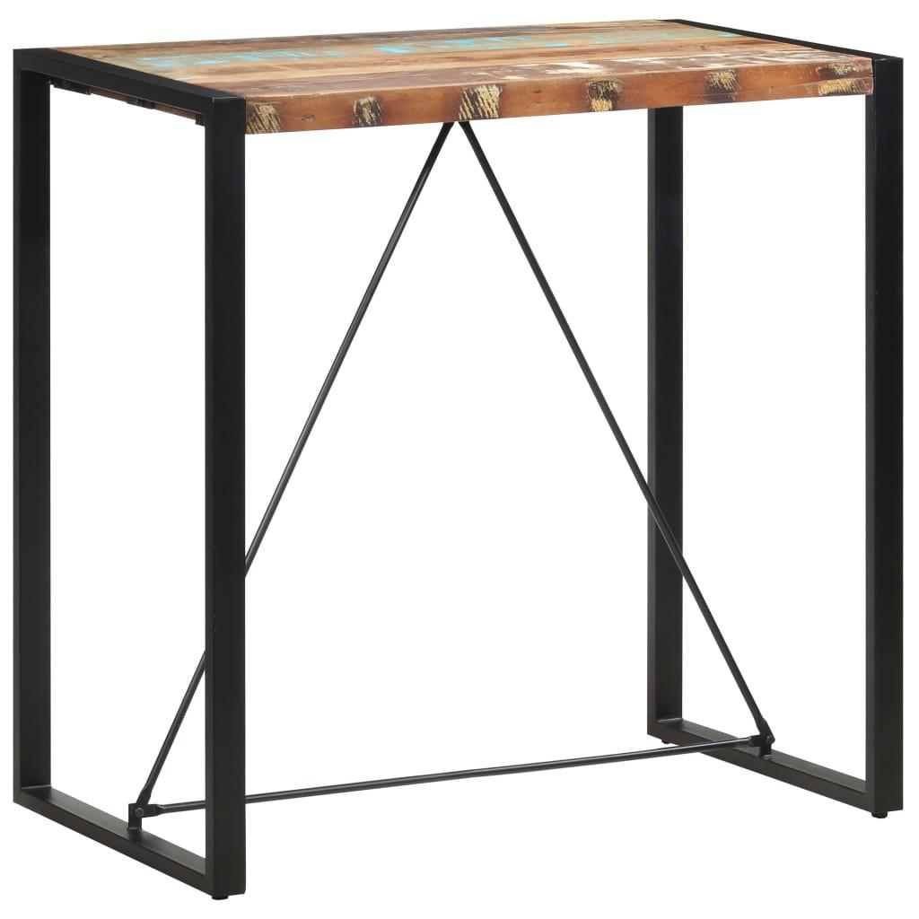 Barbord i massivt genbrugstræ 110 x 60 x 110 cm