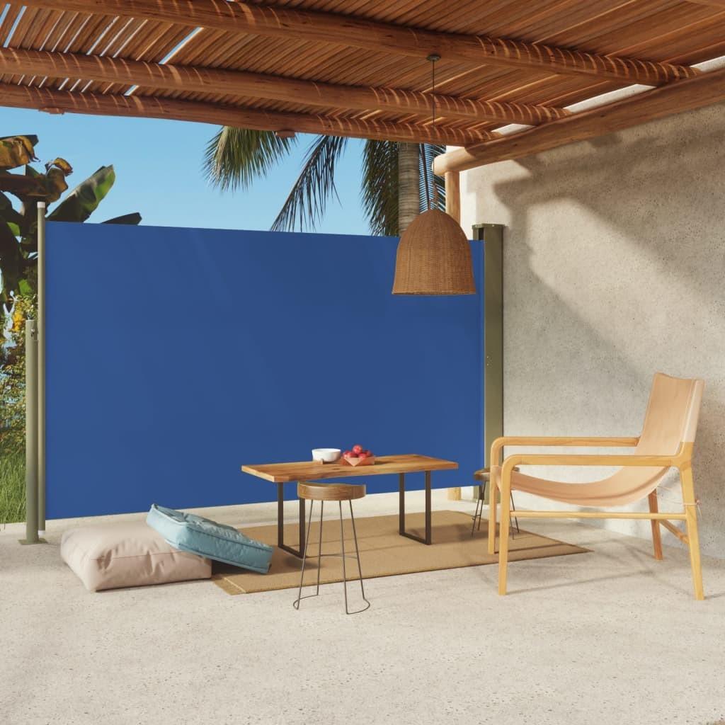 Sammenrullelig sidemarkise til terrassen 180x300 cm blå