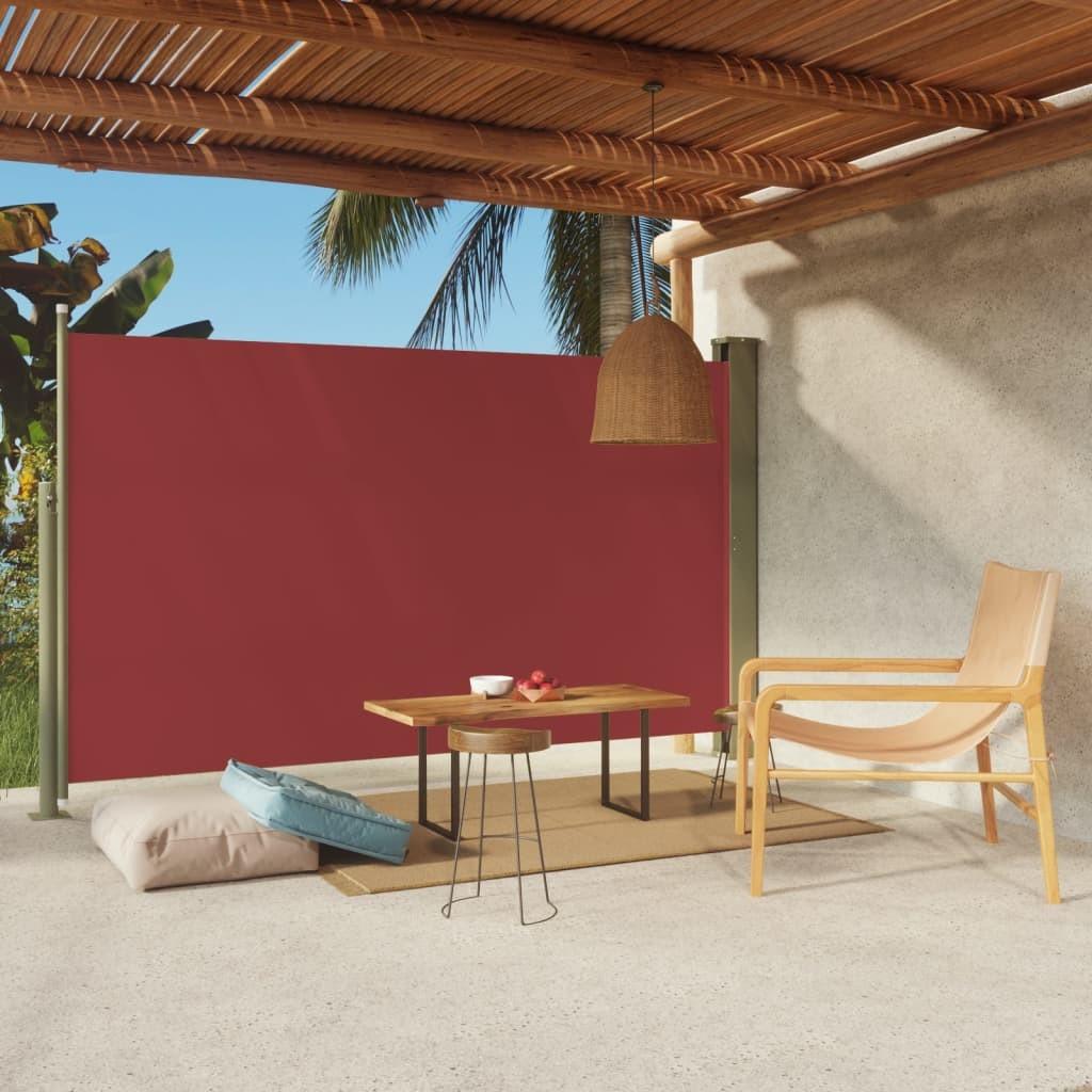 Sammenrullelig sidemarkise til terrassen 180x300 cm rød