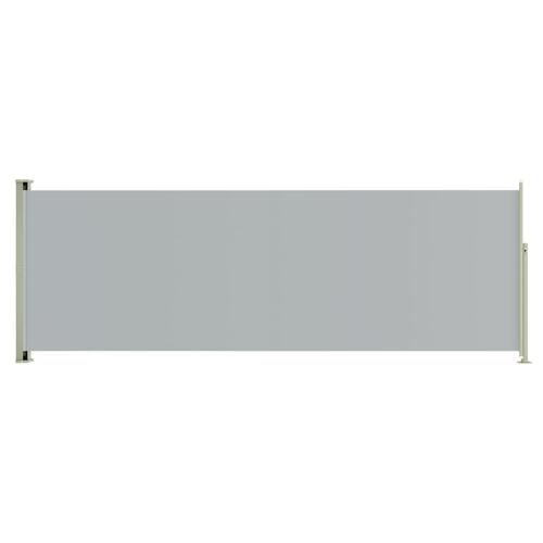 Sammenrullelig sidemarkise til terrassen 180x500 cm grå