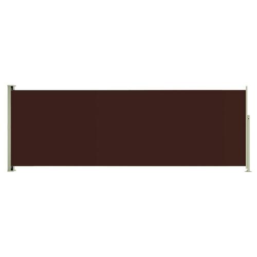 Sammenrullelig sidemarkise til terrassen 180x500 cm brun
