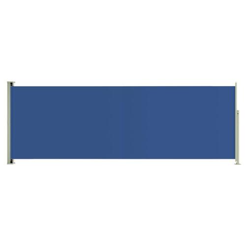 Sammenrullelig sidemarkise til terrassen 180x500 cm blå