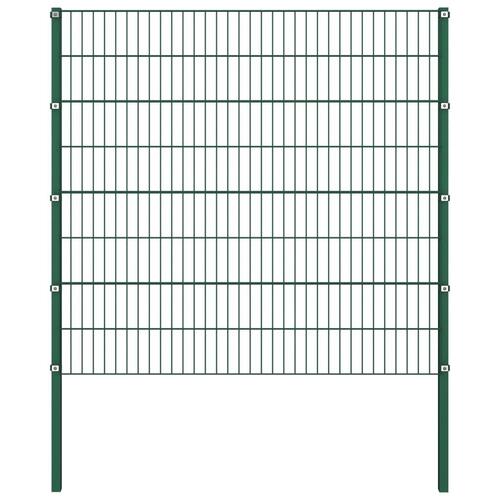 Hegnspaneler med stolper 3,4 x 1,6 m jern grøn