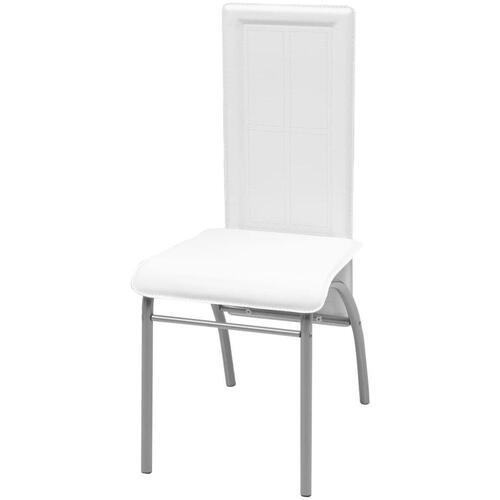 Spisebordsstole 4 stk. kunstlæder hvid