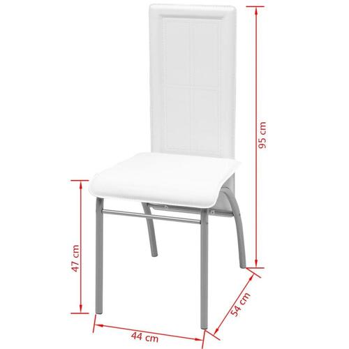 Spisebordsstole 4 stk. kunstlæder hvid