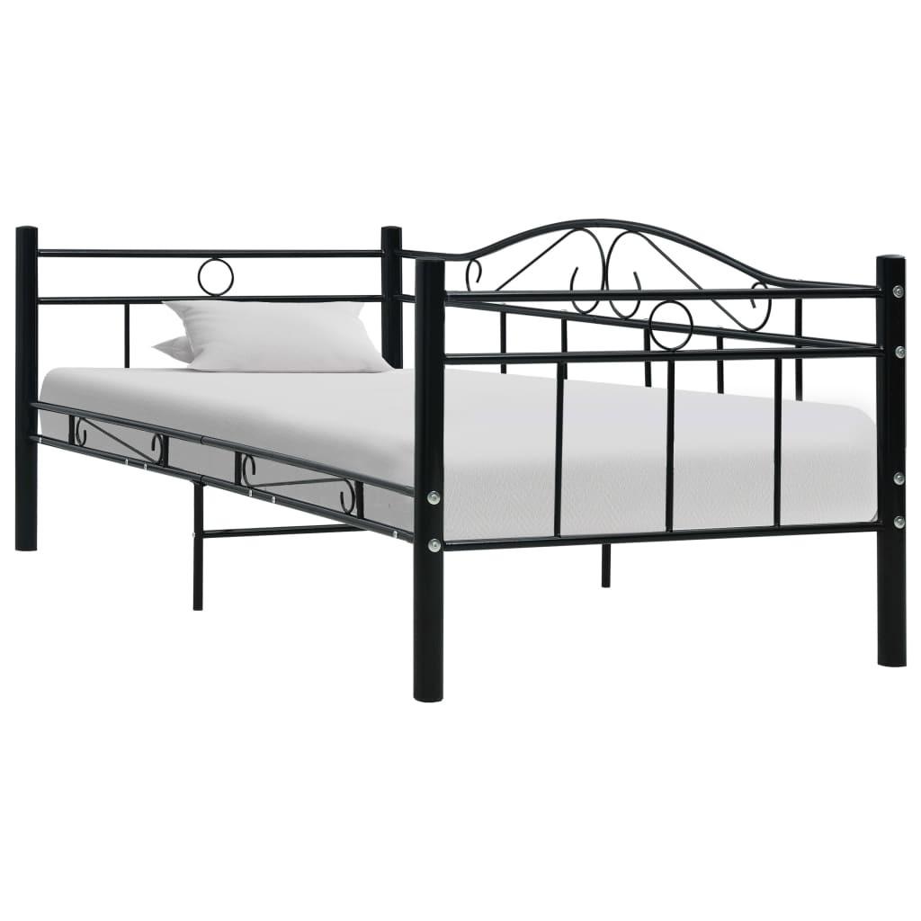 Stel til daybed 90x200 cm metal sort